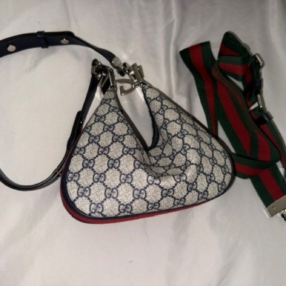 Gucci Attaché White and Black Women's Bag